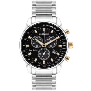 Citizen Eco-Drive Mens Stainless Steel Black Dial Watch - £99.99 Delivered @ H Samuel