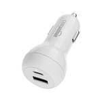 Amazon Basics Dual-Port Car Charger with 1 USB-C Port (20W PD) and 1 USB-A Port (12W), White - £4.58 at checkout @ Amazon