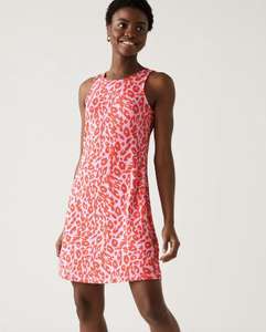 M&S COLLECTION Jersey Printed Mini Swing Dress (in Pink Mix)