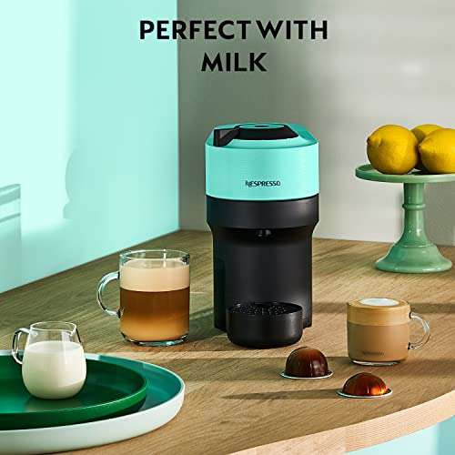 Nespresso Vertuo Pop Coffee Pod Machine by Krups, Aqua Mint, XN920440 - £49.99 @ Amazon