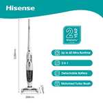 Hisense HVC5232WUK Cordless Vacuum with removeable battery, 0.5 Litre capacity, and upto 60mins run time - White £68.99 @ Amazon