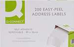 Q-Connect Address Label Roll Repositionable Self Adhesive 89 mm x 36 mm White (Pack of 200) KF26092