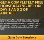 Free £1-£10 Horse Racing Bet on Day 1 & 2 of Aintree