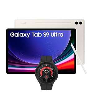Samsung Galaxy Tab S9 Ultra WiFi Android Tablet, 512GB, with a Samsung Galaxy Watch5 Pro, Bluetooth, 45mm, Black (UK Version)