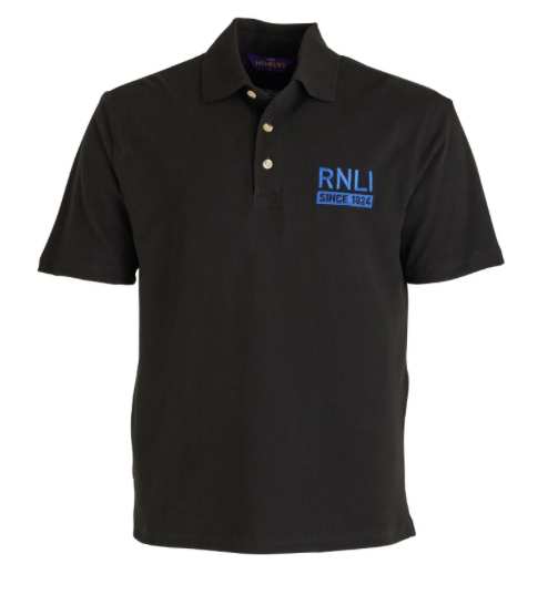 RNLI Since 1824 Men's Polo Shirt, Black