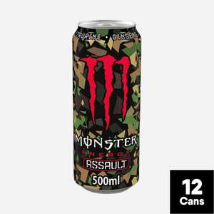 Monster Energy Assault Drinks 12x500ml -BBF 30/04, Minimum Spend £25 Applies