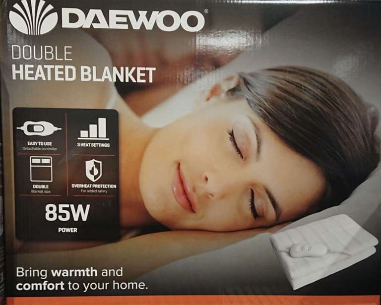 Daewoo Double Electric Banket - £18.99 Instore @ Home Bargains (Derby)
