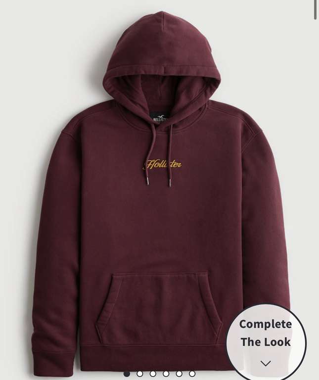 Men’s Hollister Embroidered Logo Hoodies Black XS / Red XS/S £9.40 with House Rewards Price (Free To Join) Free Collection @ Hollister