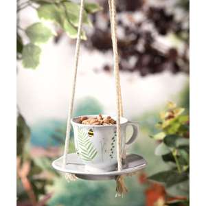 Tea cup bird feeder bee - 50p @ B&M Bellevale