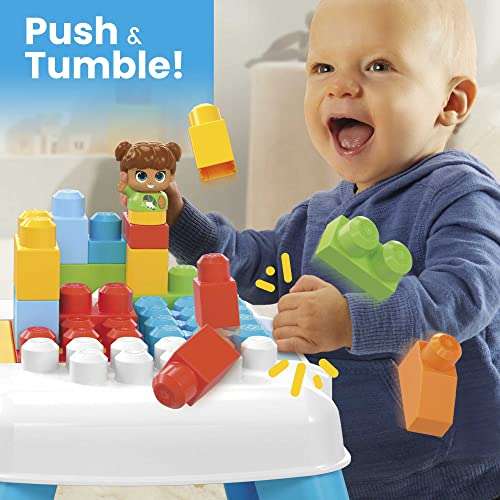 MEGA BLOKS Fisher-Price Toddler Building Blocks, Build n Tumble Activity Table with 25 Pieces and Storage, 1 Figure - £13.99 @ Amazon
