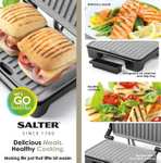 Salter EK2009 Marblestone Health Grill & Panini Press, Electric Non-Stick Griddle Plates, Folding Sandwich Toaster - £20.00 @ Amazon