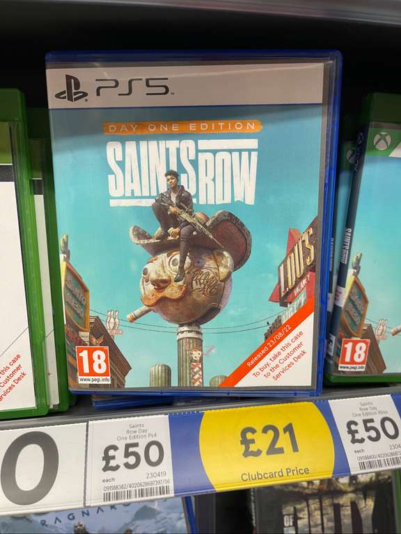 Fifa 22 PS5 £5 , Battlefield 2024 PS4 £5 , Call Of Duty Vanguard Xbox One £5, Saints Row Day One Edition PS5 £21 @ Tesco Gallions Reach