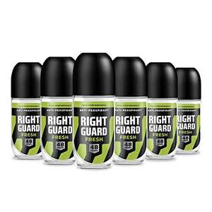 Right Guard Mens Deodorant, Total Defence 5 48HR Fresh, Anti-Perspirant Roll On, Multipack 6 x 50 ml £6 @ Amazon