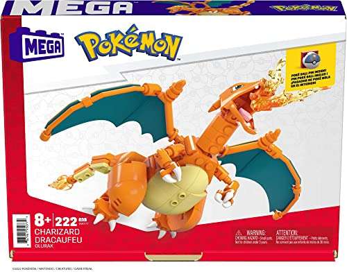MEGA Pokémon Action Figure Building Toys Set (Charizard with 222 Pieces) GWY77 - Reduced With Free Shipping (Prime Day Exclusive)
