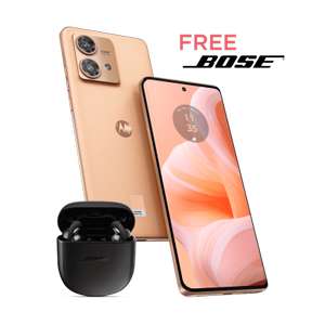 Motorola edge 40 Neo Peach Fuzz Only 5G Smartphone 256GB 12GB + Free Bose Quietcomfort Earbuds II with unique emailed code