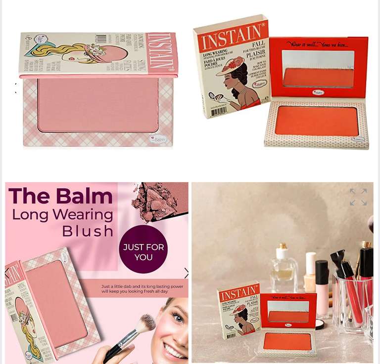 The Balm: Instain Long Wearing Powder Blush in blush or coral with code + free delivery