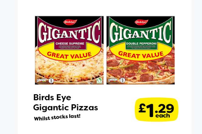 Birds Eye Gigantic Pizzas - Cheese Supreme / Double Pepperoni 465g