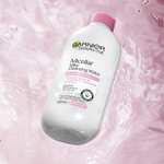 Garnier Micellar Cleansing Water For Dry Skin 400 ml, Milky Face Cleanser and Makeup Remover, Fragrance Free