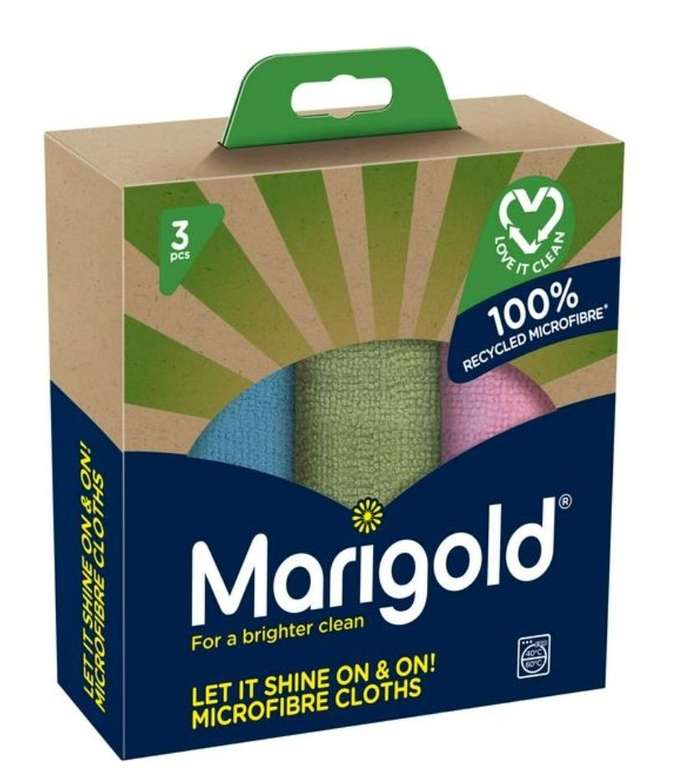 Marigold Let It Shine On & On Microfibre Cloths 3 Pack £1.85 with Free Collection @ Wilko