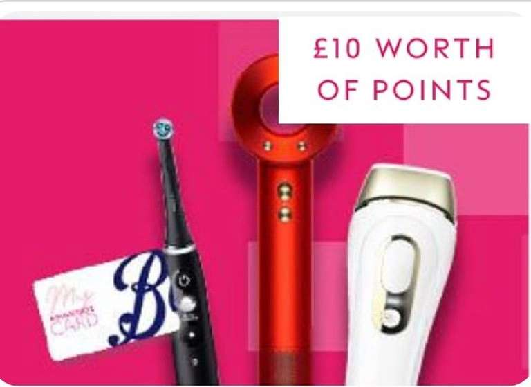 £10 worth of points for every £60 spent on selected electrical beauty @ Boots