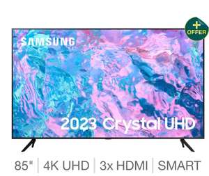Samsung UE85CU7110KXXU 85 Inch 4K Ultra HD Smart TV