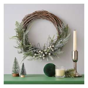 Frosted Wreath Kit - Free C&C Only Selected Locations (Min £10 spend)