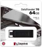 Kingston DataTraveler 70 - DT70/64GB USB-C Flash Drive Black - £4.86 @ Amazon