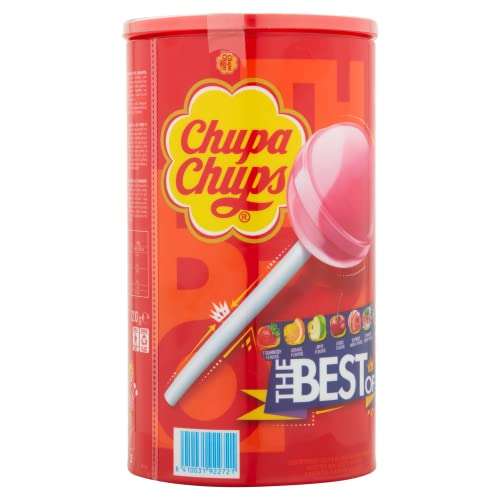 Chupa Chups Party Sweets - The Best Of Lollipop Tube (100 Lollies In 7 Flavours) - £12.10 S&S / £9.55 S&S w/voucher