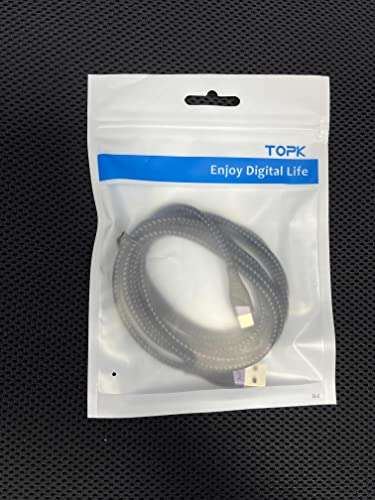 TOPK USB C Charger Cable, [2M/3A] 3A Fast USB C Cable £1.99 @ Dispatches from Amazon Sold by TOPKDirect