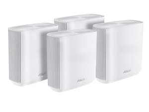Asus ZenWiFi AC (CT8) AC3000 Tri-Band Whole-Home Mesh WiFi System - White (4-Pack) £259.99 @ Box.co.uk