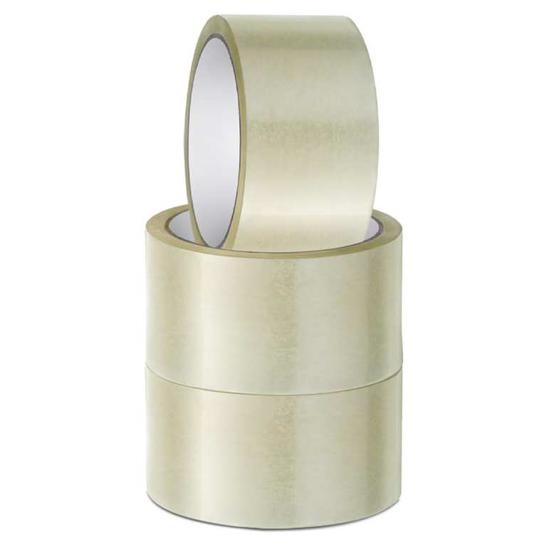 3 Rolls Clear Parcel Tape, Strong Heavy Duty & Low Noise - 48mm X 66m (6 Rolls £5.09)