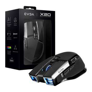EVGA X20 Optical Wireless/Wired Gaming Mouse Omron Switch Tri-Connect RF/BT/USB