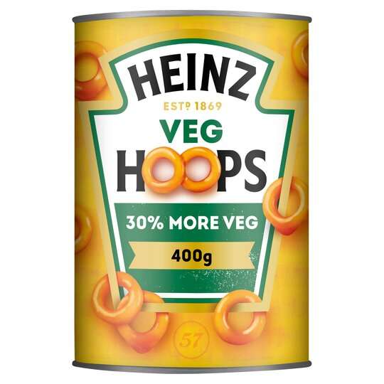 Heinz Vegetable Pasta Hoops 400G 50p with coupon at Tesco