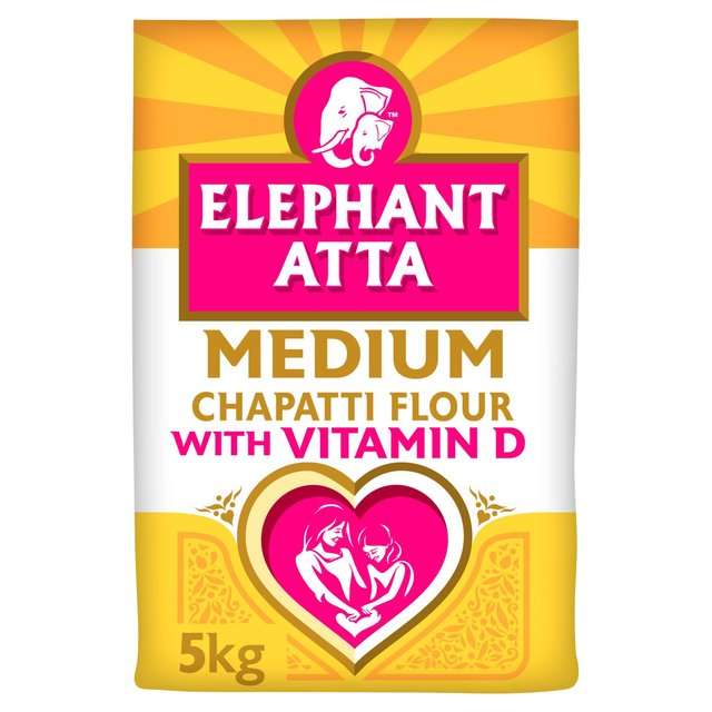 Elephant Atta Medium Vitamin D Flour , 5kg - £5 @ Morrisons