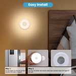 Motion Sensor Lights Indoor, Rechargeable Stair Lights, 3-Color Upgrade 4 Pack with code - Sold by HDP DEVEIOPERS LIMITED FBA