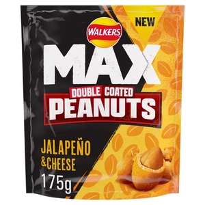 Walkers Max Strong Jalapeño & Cheese Sharing Double Coated Peanuts 175g £1.25 @ Asda