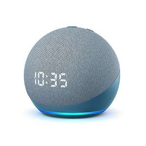 Echo Dot (4th gen) | Smart speaker with clock and Alexa | Twilight Blue or Glacier white (additional 25% off trade in)- £34.99@ Amazon