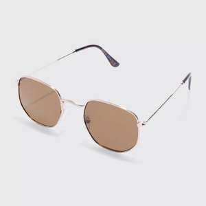 Men’s Hexagonal Metal Sunglasses - Extra 15% Off + Free Delivery W/Codes