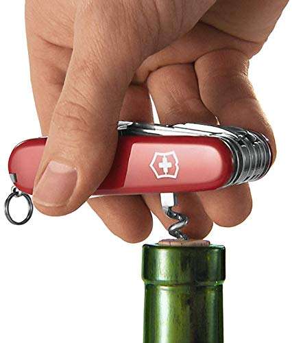 Victorinox Spartan Swiss Army Pocket Knife, Medium, Multi Tool, 12 Functions, Red Transparent - £16.98 @ Amazon