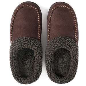 ULTRAIDEAS Men's Cozy Memory Foam Moccasin Suede Slippers size 12/13 £9.89 with voucher @ Dispatches from Amazon Sold by Ultraideas