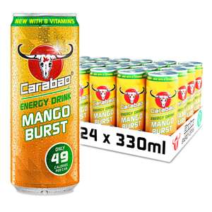 24 pack Carabao Energy Drink Mango Burst OR Mixed Berry £9.99 / Original £10.99 (mainland UK) @ Carabao