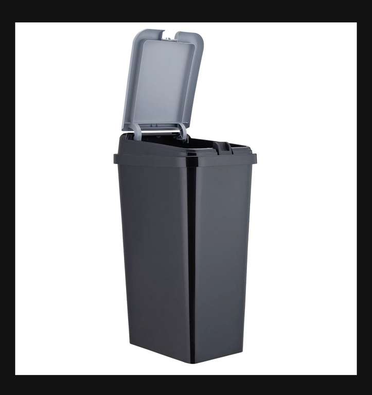 3x45L Touch Top Lid Argos Home Trio of Recycling Bins, Black - £36 + Free Collection @ Argos