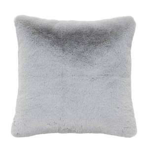 Faux Fur Rabbit Cushion - 45x45cm - Vapour - £7 Free Click & Collect @ Homebase