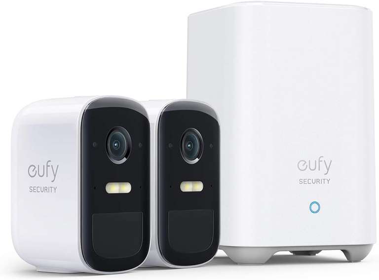 eufy security eufyCam 2C Pro 2-Cam Kit Security Camera Outdoor, 2K, Wireless, £146.99 with voucher (Prime Exclusive) AnkerDirect / Amazon