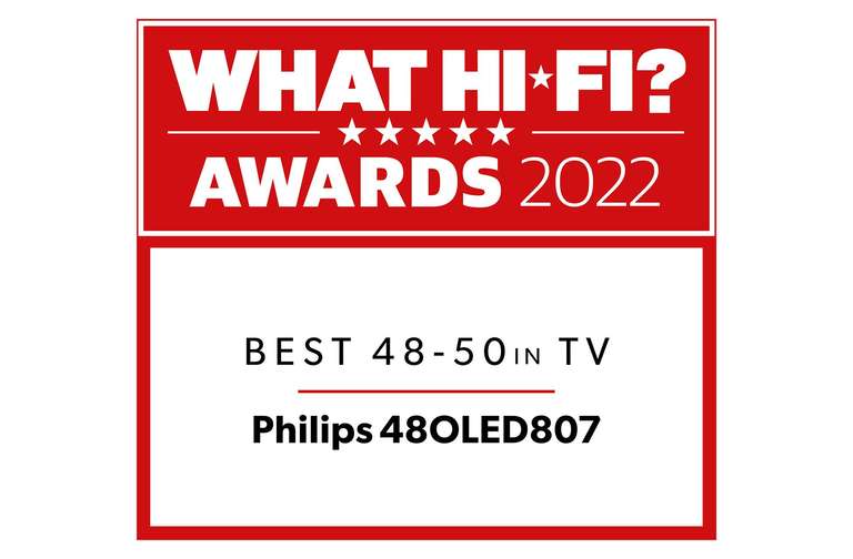 Philips 48OLED807 48 inch OLED 4K Ultra HD HDR Smart TV - IMAX Enhanced - 4 Sided Ambilight - Free 6 Year Guarantee - With Code