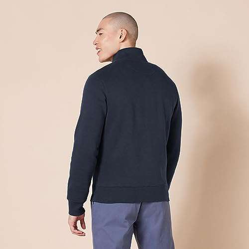 Essentials Men's Full-Zip Fleece Mock Neck Sweatshirt Various  Colours