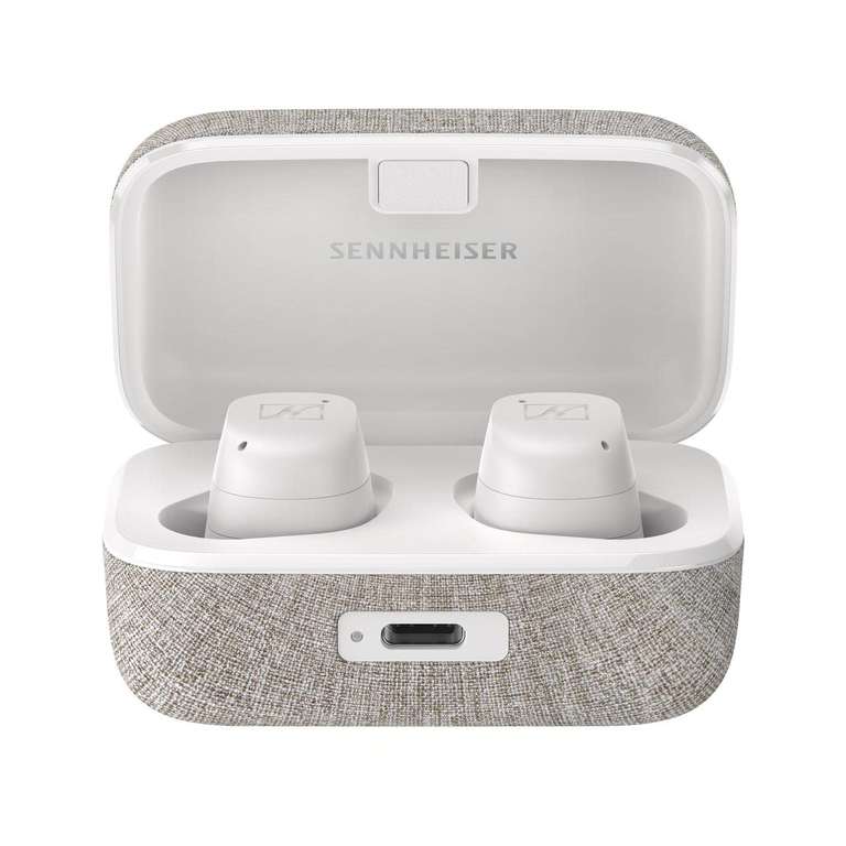 Sennheiser MOMENTUM True Wireless 3 Earbuds, with Adaptive Noise Cancellation, IPX4, Qi wireless charging and 28-hour battery life, White