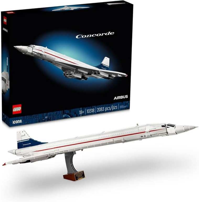 LEGO Icons Concorde Iconic Model Plane Set for Adults 10318 - With Code - Free C&C