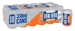IRN-BRU Sugar Free Fizzy Drink Cans,18 x 330ml £6.75 ( Subscribe and Save £6.08) @ Amazon