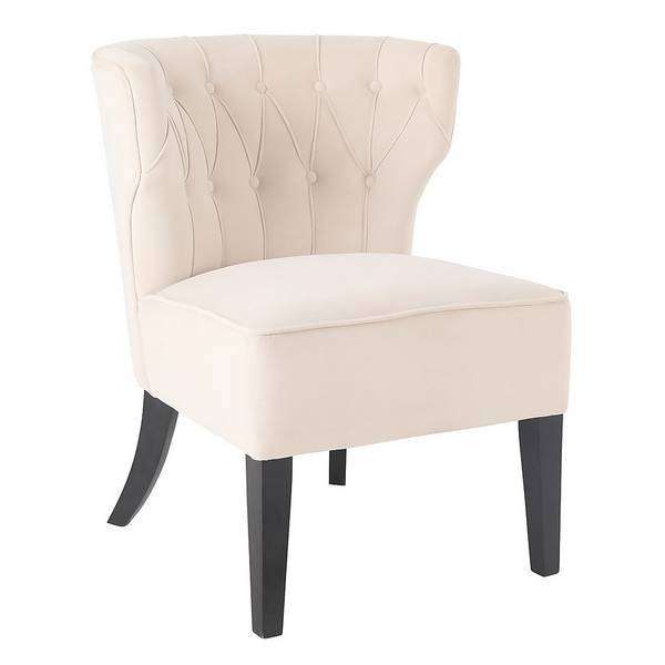 Sadie Velvet Accent Chair - Ivory £75 Free Collection @ Homebase